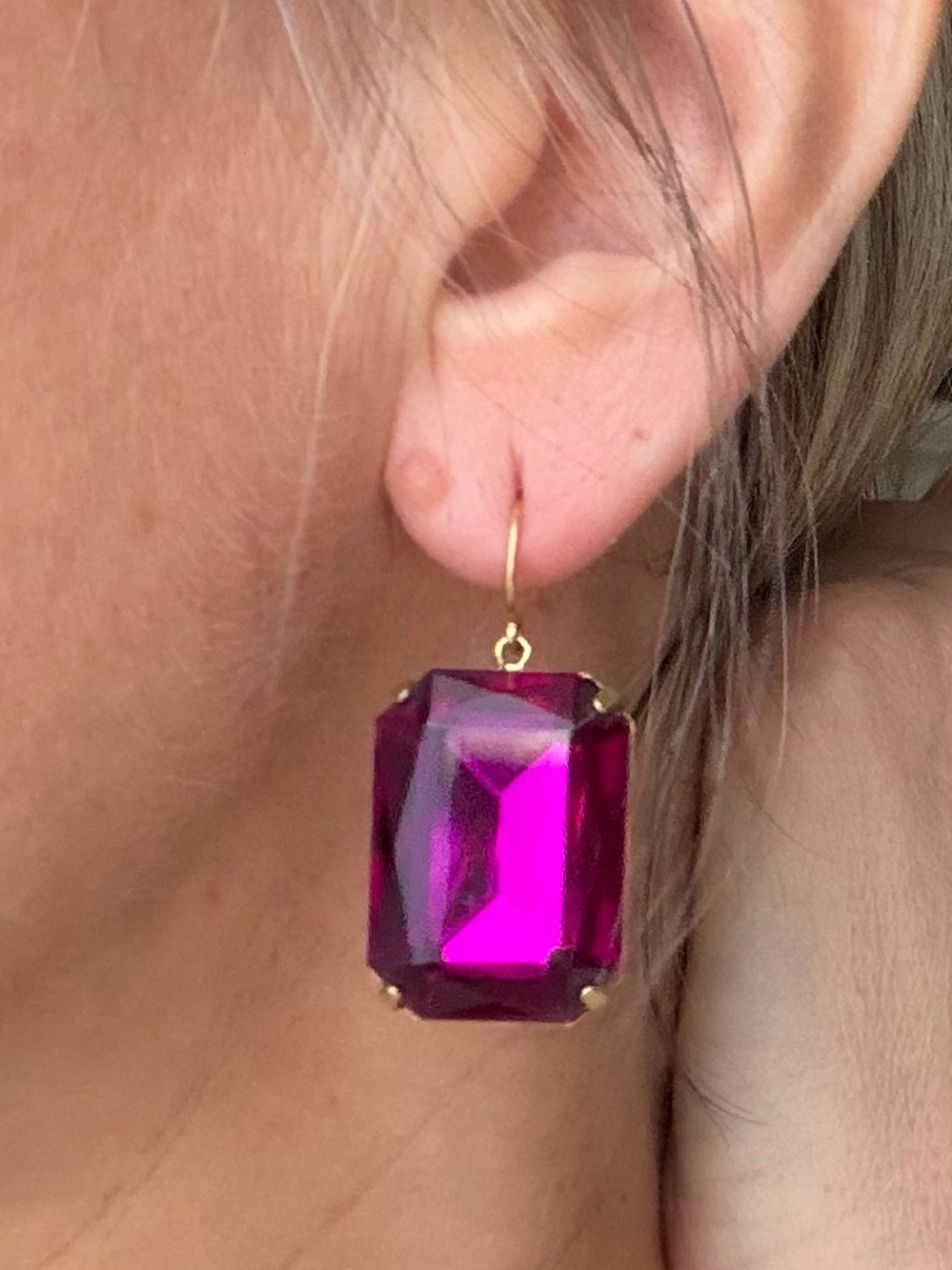 Fuchsia Drop Earrings